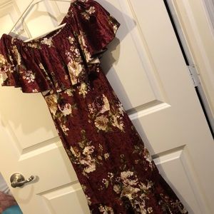 Crushed Velvet Rose LuLaRoe Cici Dress